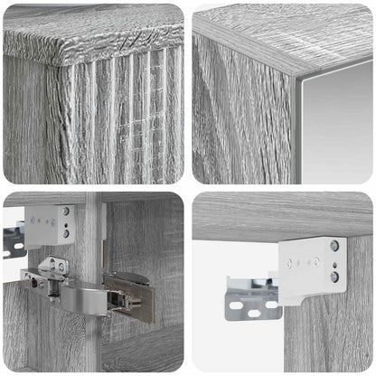 Bathroom Cabinet Set 4 pcs Grey Sonoma Engineered Wood