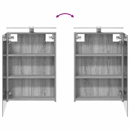Bathroom Cabinet Set 4 pcs Grey Sonoma Engineered Wood