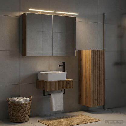 Bathroom Cabinet Set 4 pcs Artisan Oak Engineered Wood