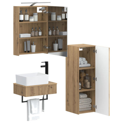 Bathroom Cabinet Set 4 pcs Artisan Oak 50 x 14.5 x 70 cm