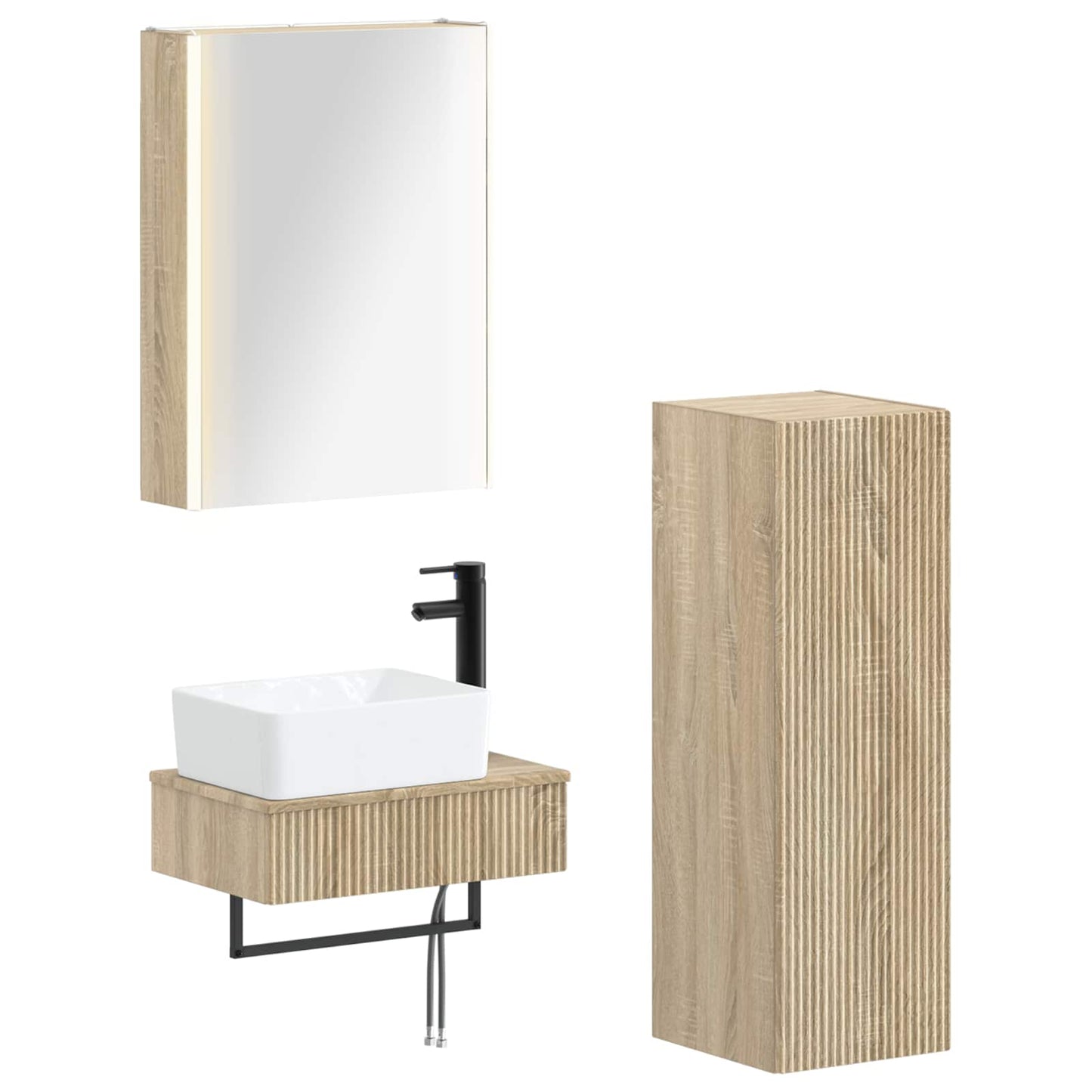 Bathroom Furniture Set 4 pcs Sonoma Oak