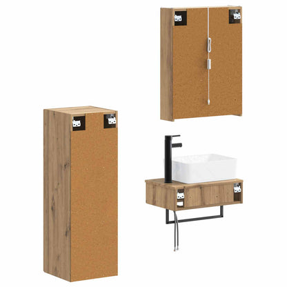 Bathroom Furniture Set 4 pcs Artisan Oak