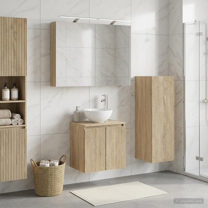 Bathroom Furniture Set 4 pcs Sonoma Oak
