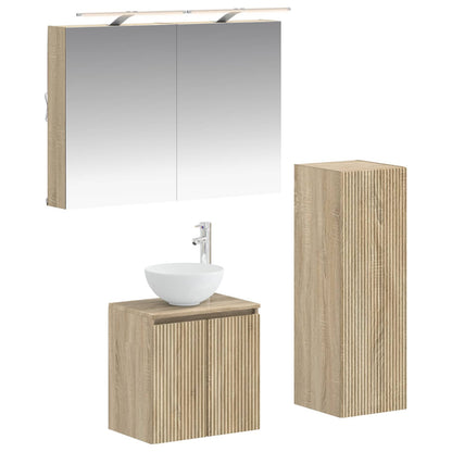 Bathroom Furniture Set 4 pcs Sonoma Oak