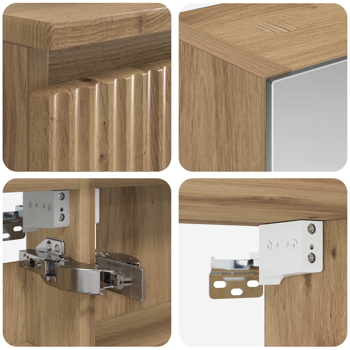 Bathroom Furniture Set 4 pcs Artisan Oak