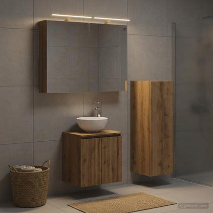 Bathroom Furniture Set 4 pcs Artisan Oak