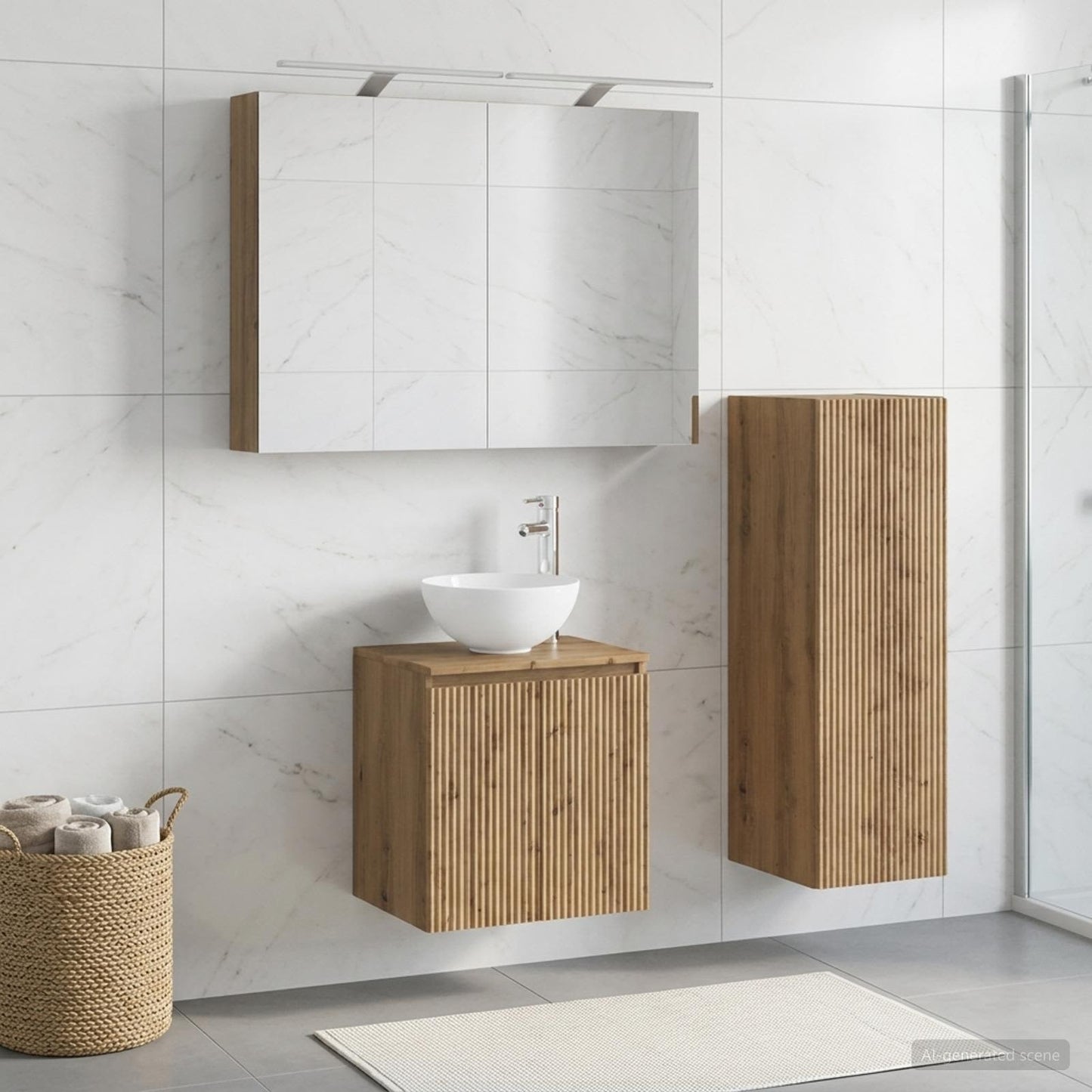 Bathroom Furniture Set 4 pcs Artisan Oak