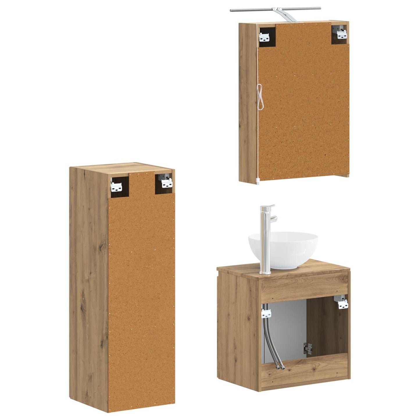 Bathroom Furniture Set 4 pcs Artisan Oak