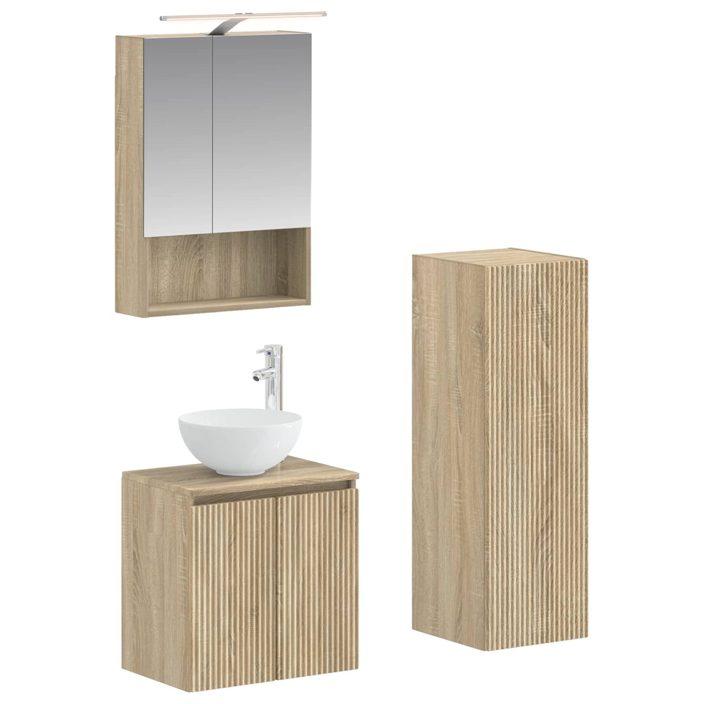 Bathroom Furniture Set 4 pcs Sonoma Oak