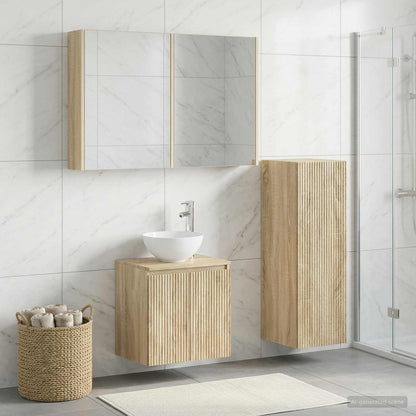 Bathroom Furniture Set 4 pcs Sonoma Oak