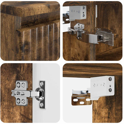 Bathroom Furniture Set 4 pcs Smoked Oak