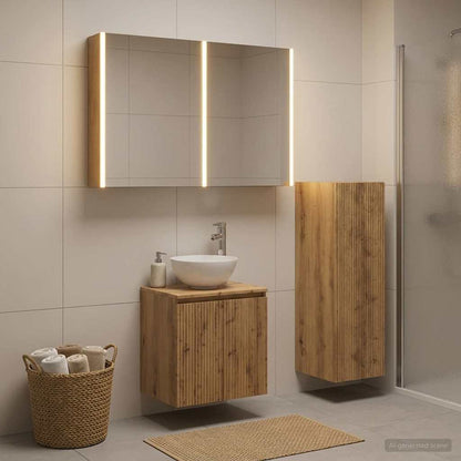 Bathroom Furniture Set 4 pcs Artisan Oak
