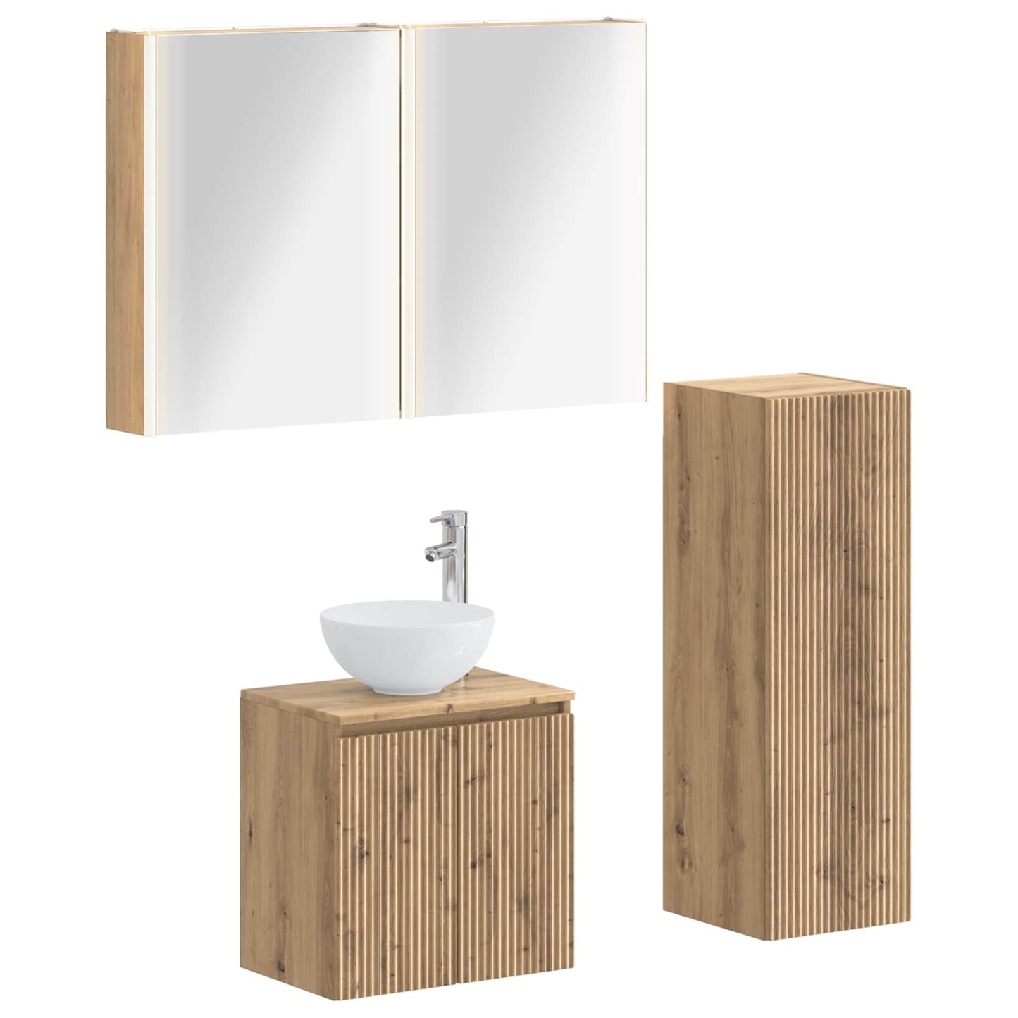 Bathroom Furniture Set 4 pcs Artisan Oak