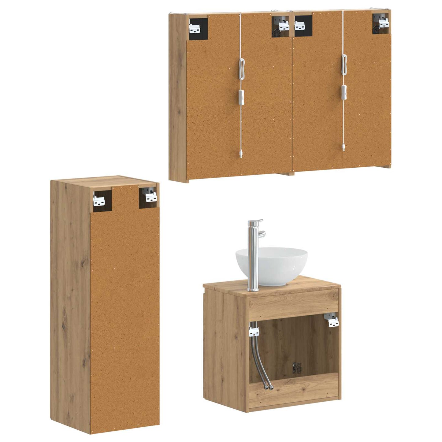 Bathroom Furniture Set 4 pcs Artisan Oak