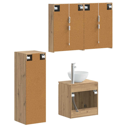 Bathroom Furniture Set 4 pcs Artisan Oak