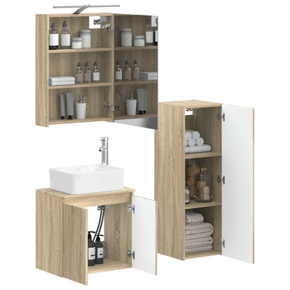 Bathroom Furniture Set 4 pcs Sonoma Oak