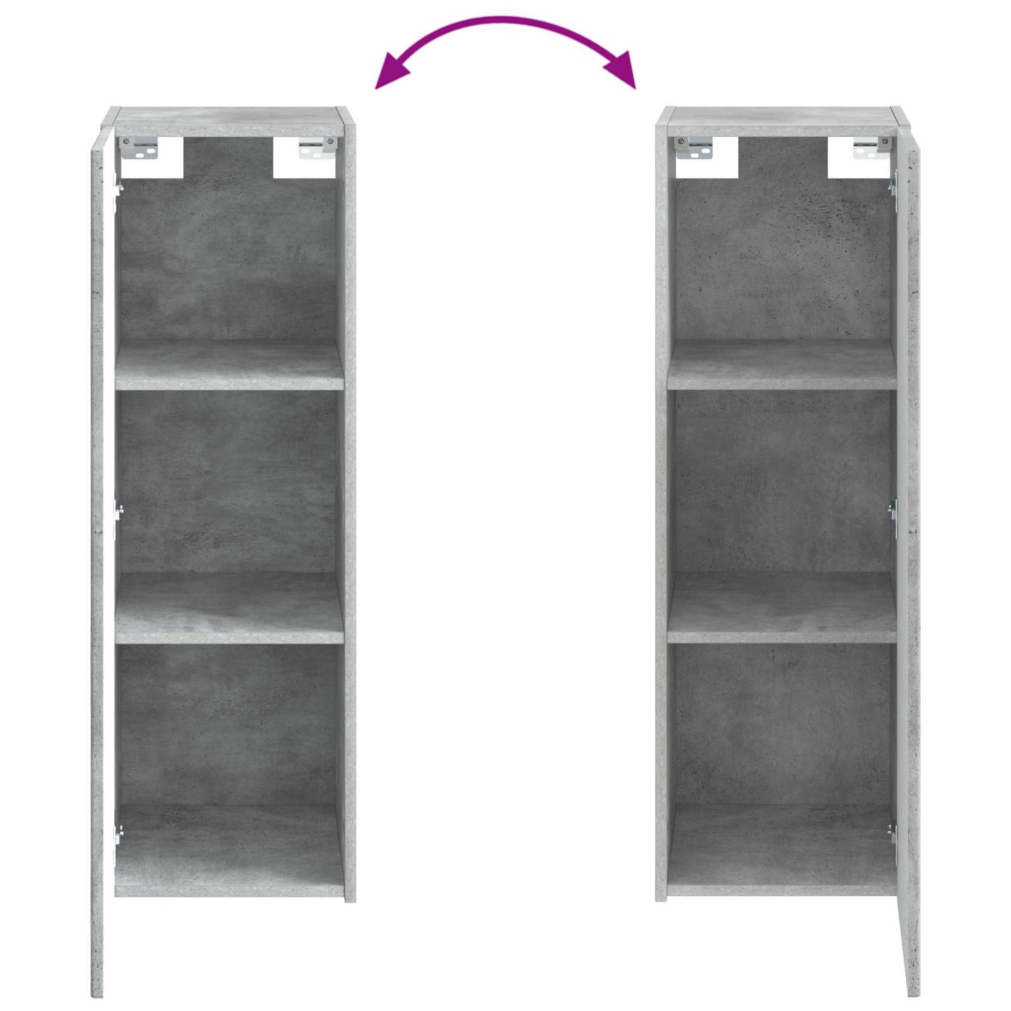 Bathroom Furniture Set 4 pcs Concrete Grey