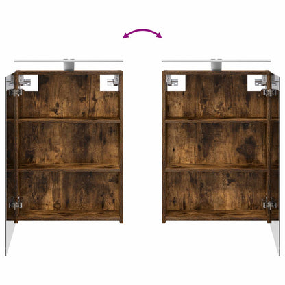 Bathroom Furniture Set 4 pcs Smoked Oak