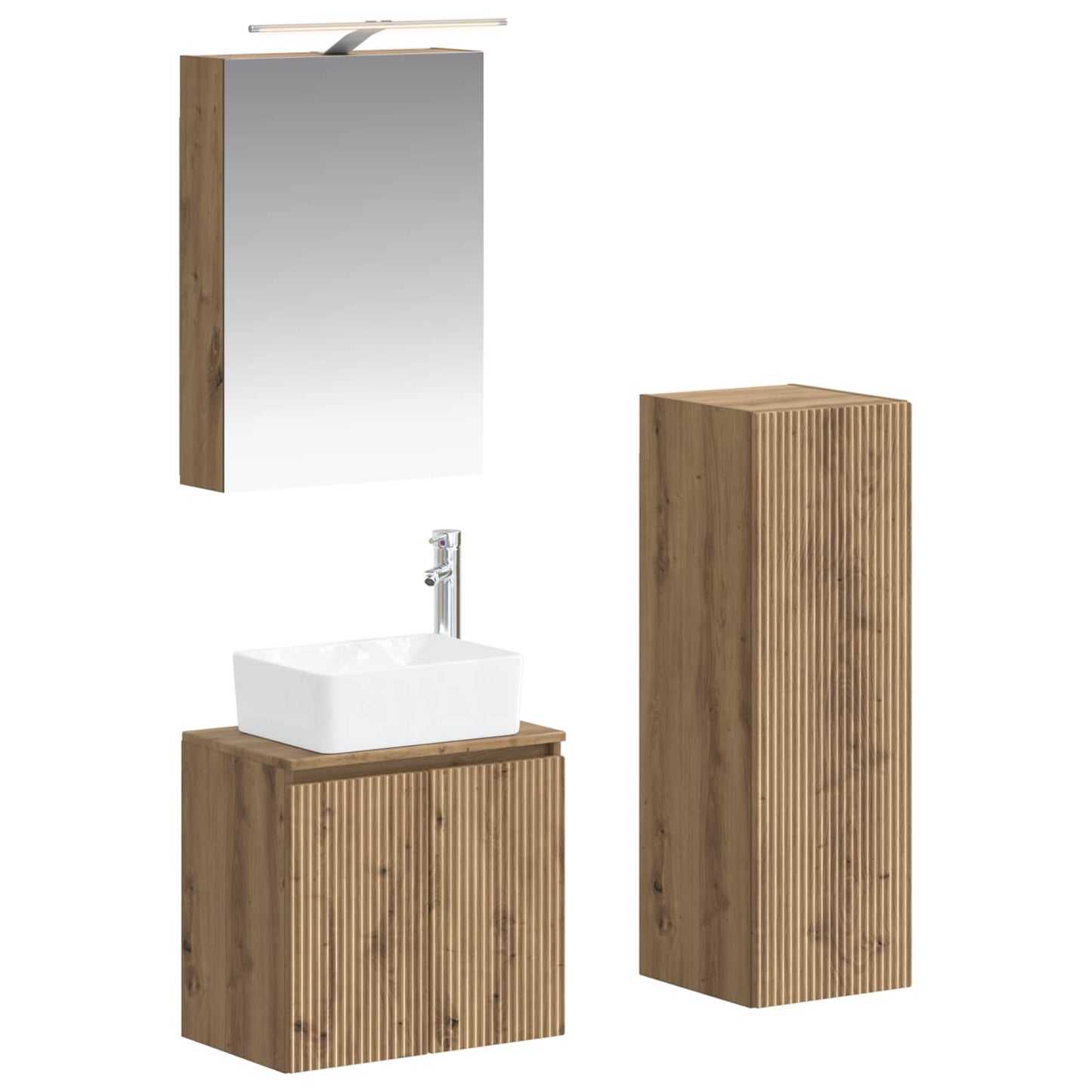 Bathroom Furniture Set 4 pcs Artisan Oak