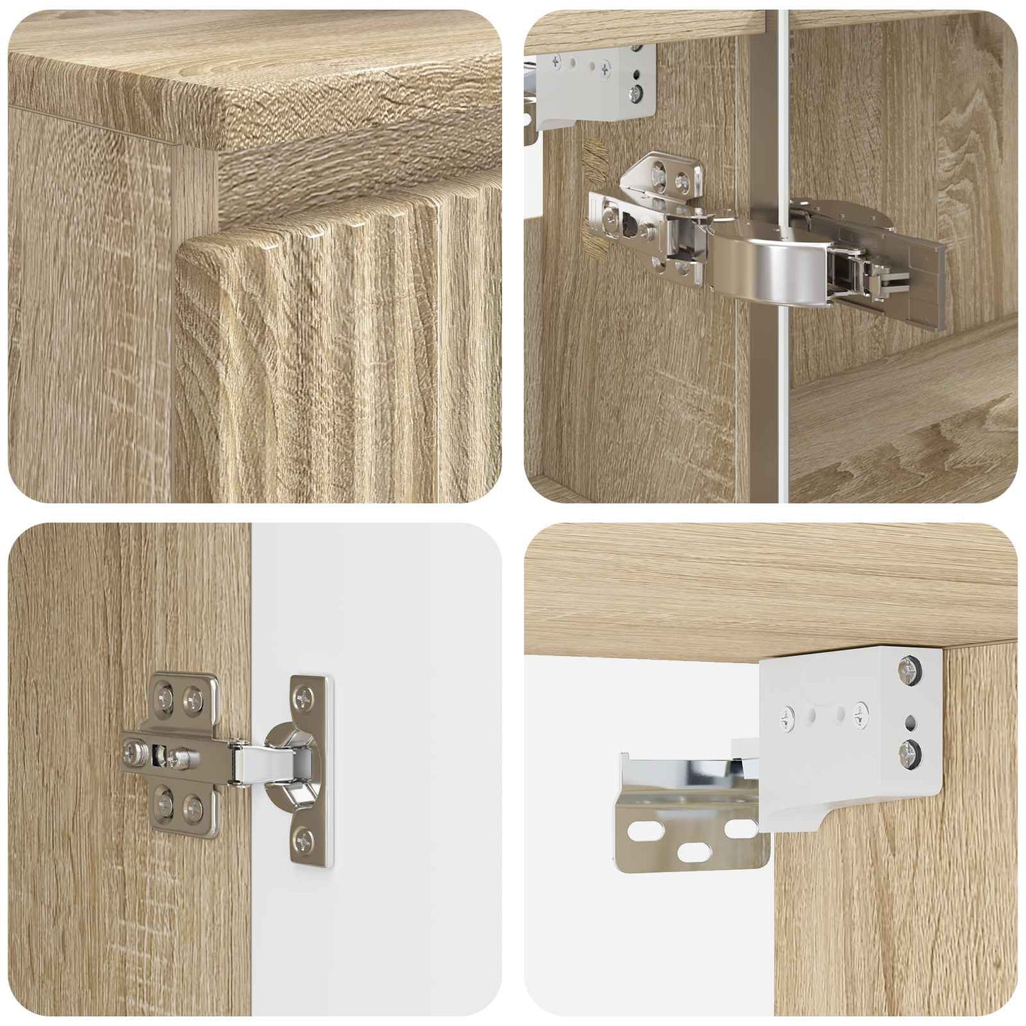 Bathroom Furniture Set 4 pcs Sonoma Oak