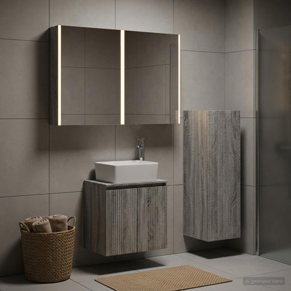Bathroom Furniture Set 4 pcs Grey Sonoma