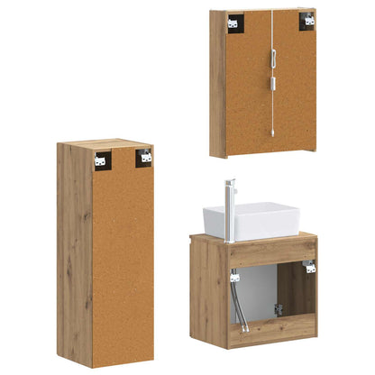 Bathroom Furniture Set 4 pcs Artisan Oak