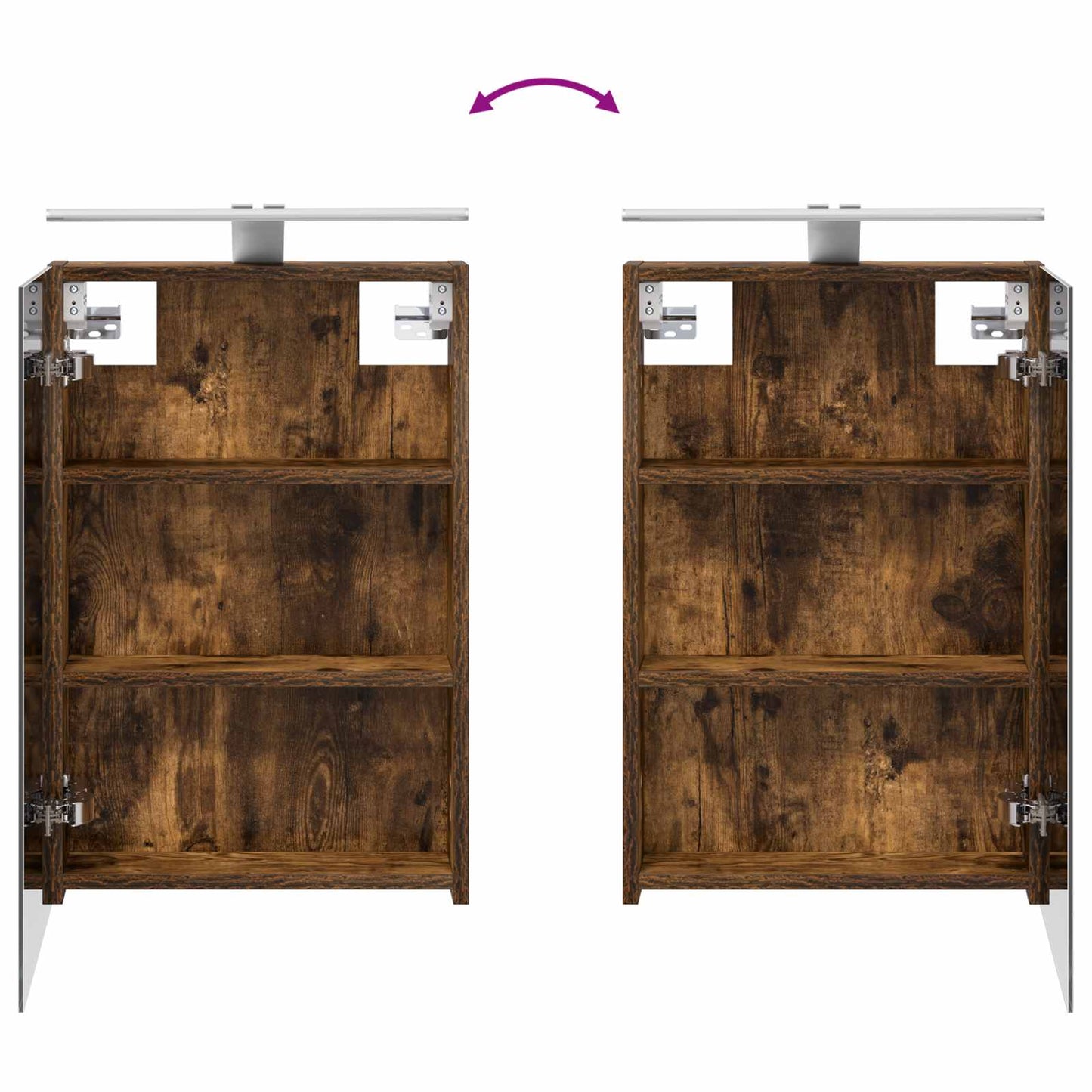 Bathroom Furniture Set 4 pcs Smoked Oak