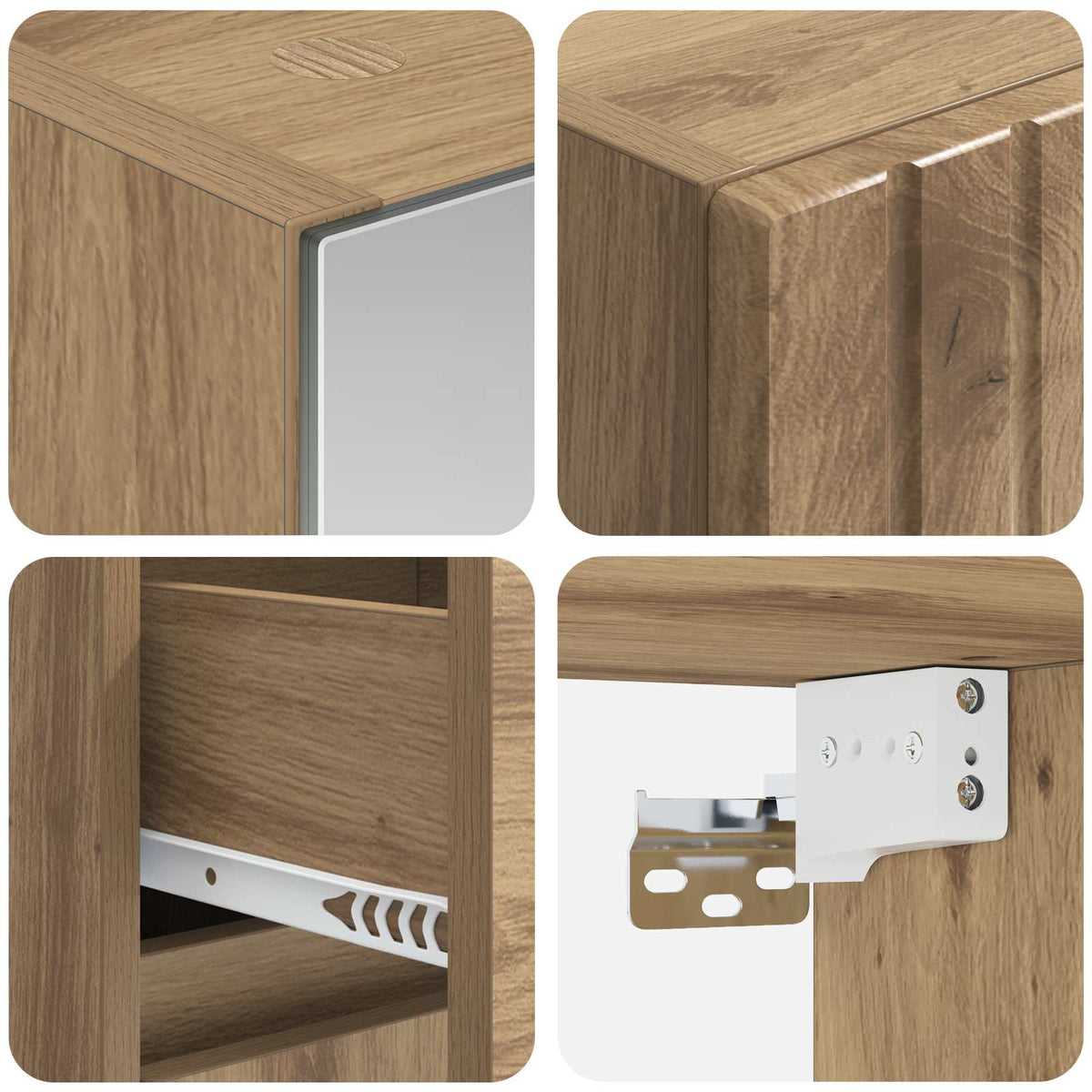 Bathroom Furniture Set 4 pcs Artisan Oak