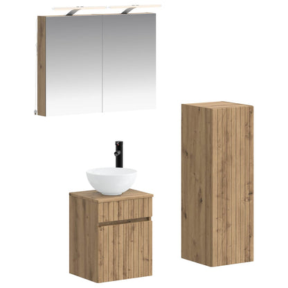 Bathroom Furniture Set 4 pcs Artisan Oak