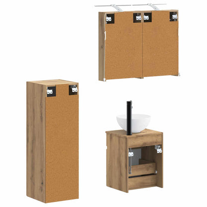 Bathroom Furniture Set 4 pcs Artisan Oak