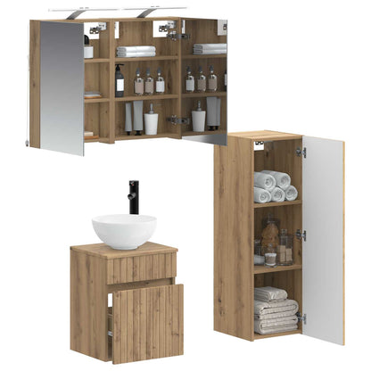 Bathroom Furniture Set 4 pcs Artisan Oak