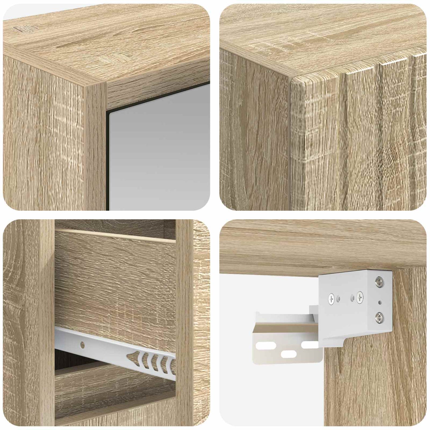 Bathroom Furniture Set 4 pcs Sonoma Oak