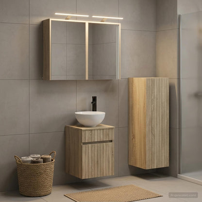 Bathroom Furniture Set 4 pcs Sonoma Oak