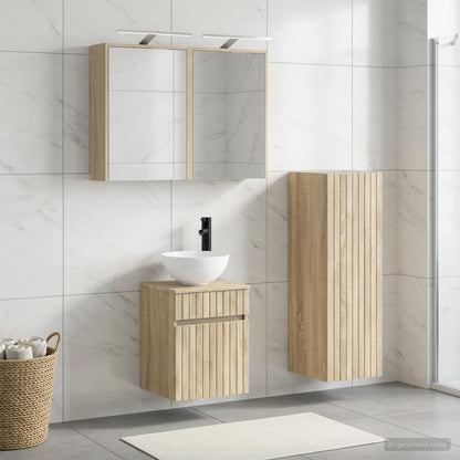 Bathroom Furniture Set 4 pcs Sonoma Oak