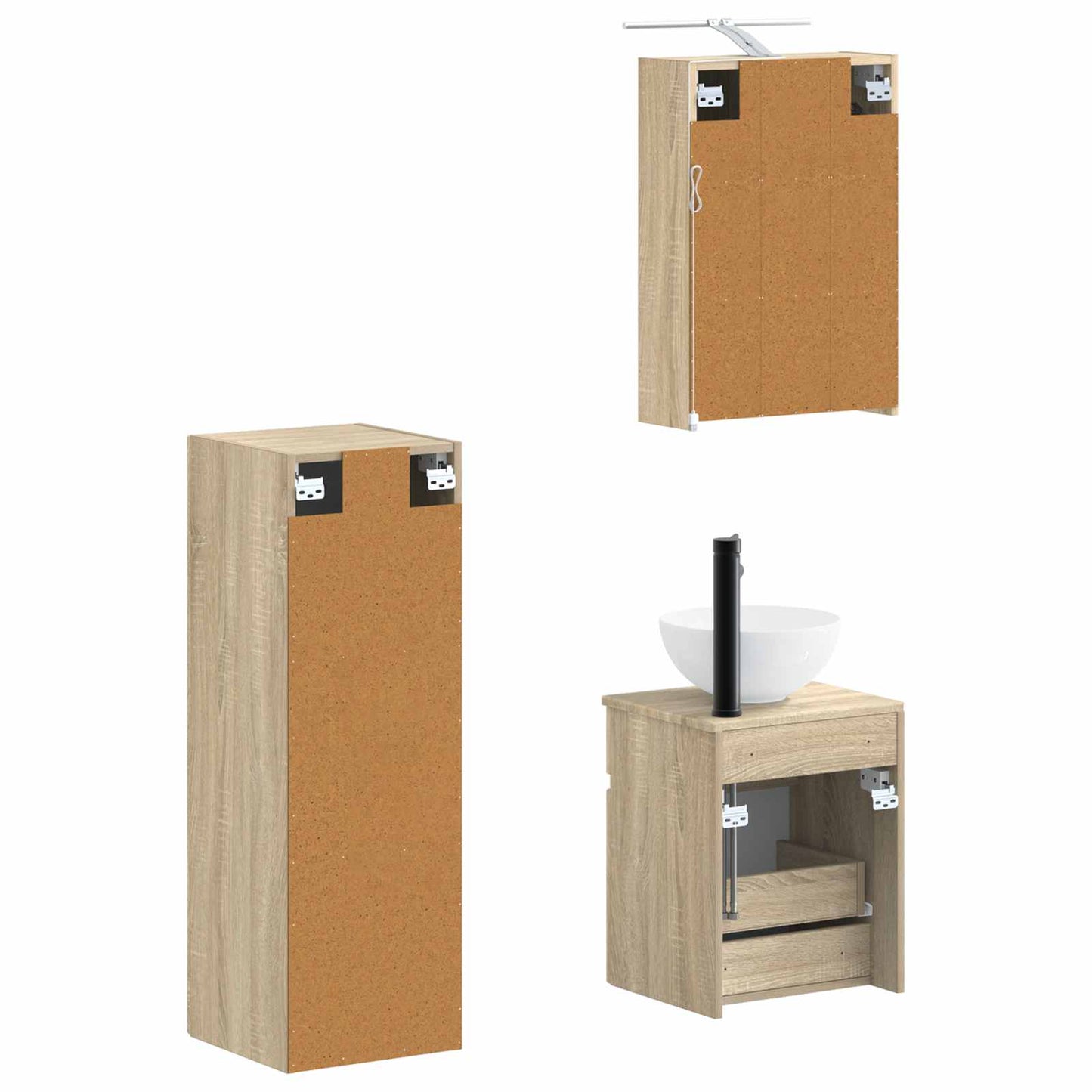 Bathroom Furniture Set 4 pcs Sonoma Oak