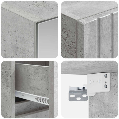 Bathroom Furniture Set 4 pcs Concrete Grey