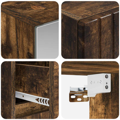 Bathroom Furniture Set 4 pcs Smoked Oak