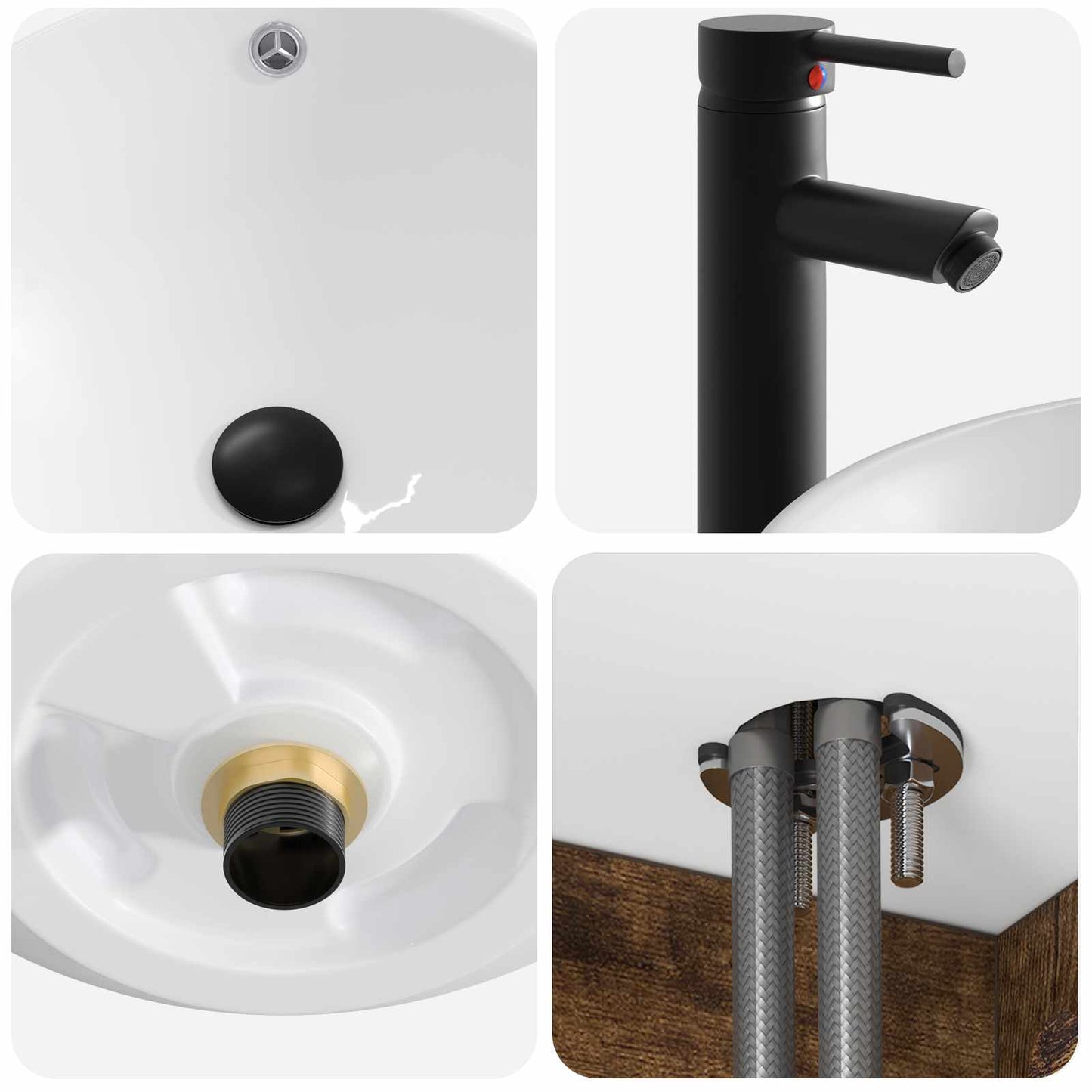 Bathroom Furniture Set 4 pcs Smoked Oak