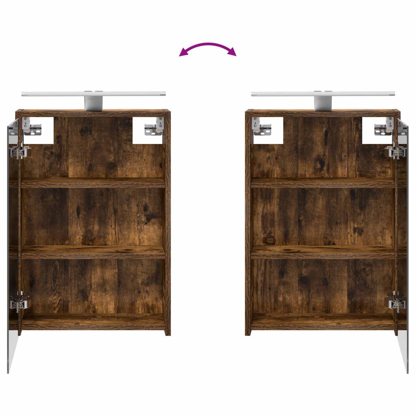 Bathroom Furniture Set 4 pcs Smoked Oak
