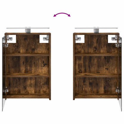 Bathroom Furniture Set 4 pcs Smoked Oak