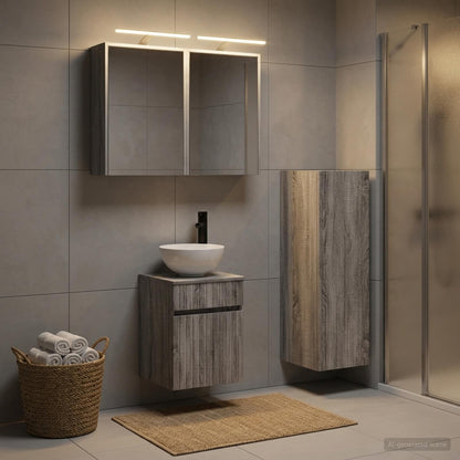 Bathroom Furniture Set 4 pcs Grey Sonoma