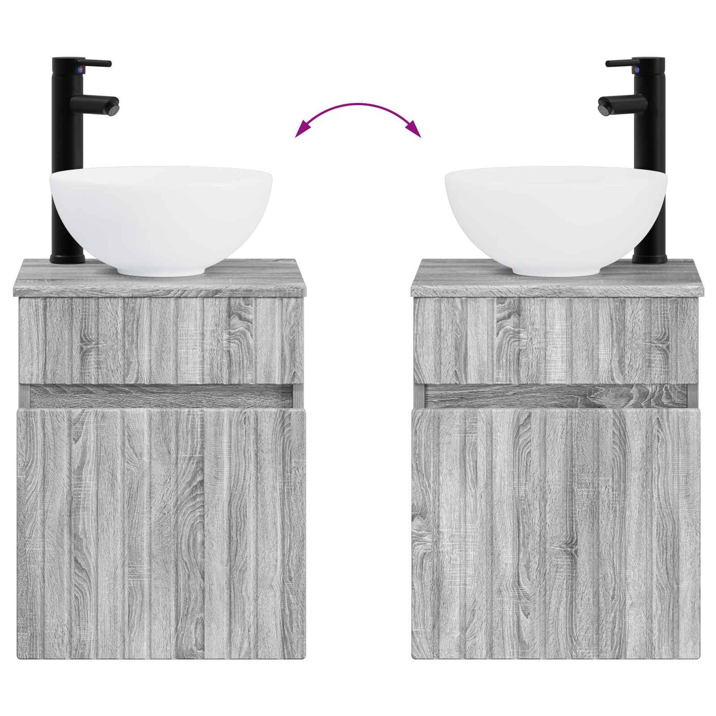 Bathroom Furniture Set 4 pcs Grey Sonoma