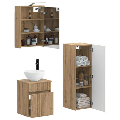 Bathroom Furniture Set 4 pcs Artisan Oak