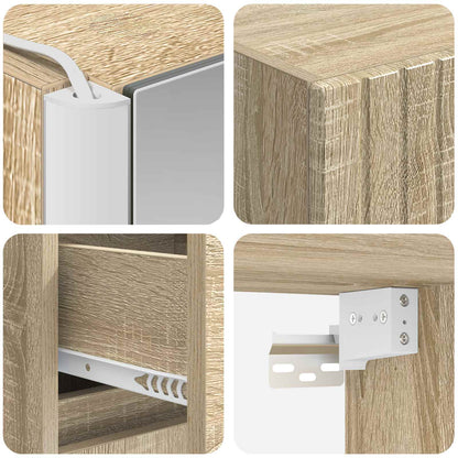 Bathroom Furniture Set 4 pcs Sonoma Oak