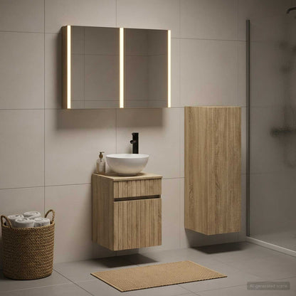 Bathroom Furniture Set 4 pcs Sonoma Oak