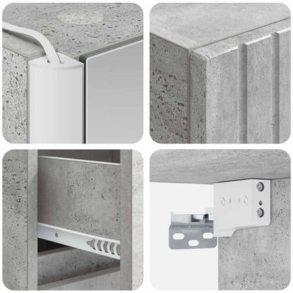 Bathroom Furniture Set 4 pcs Concrete Grey