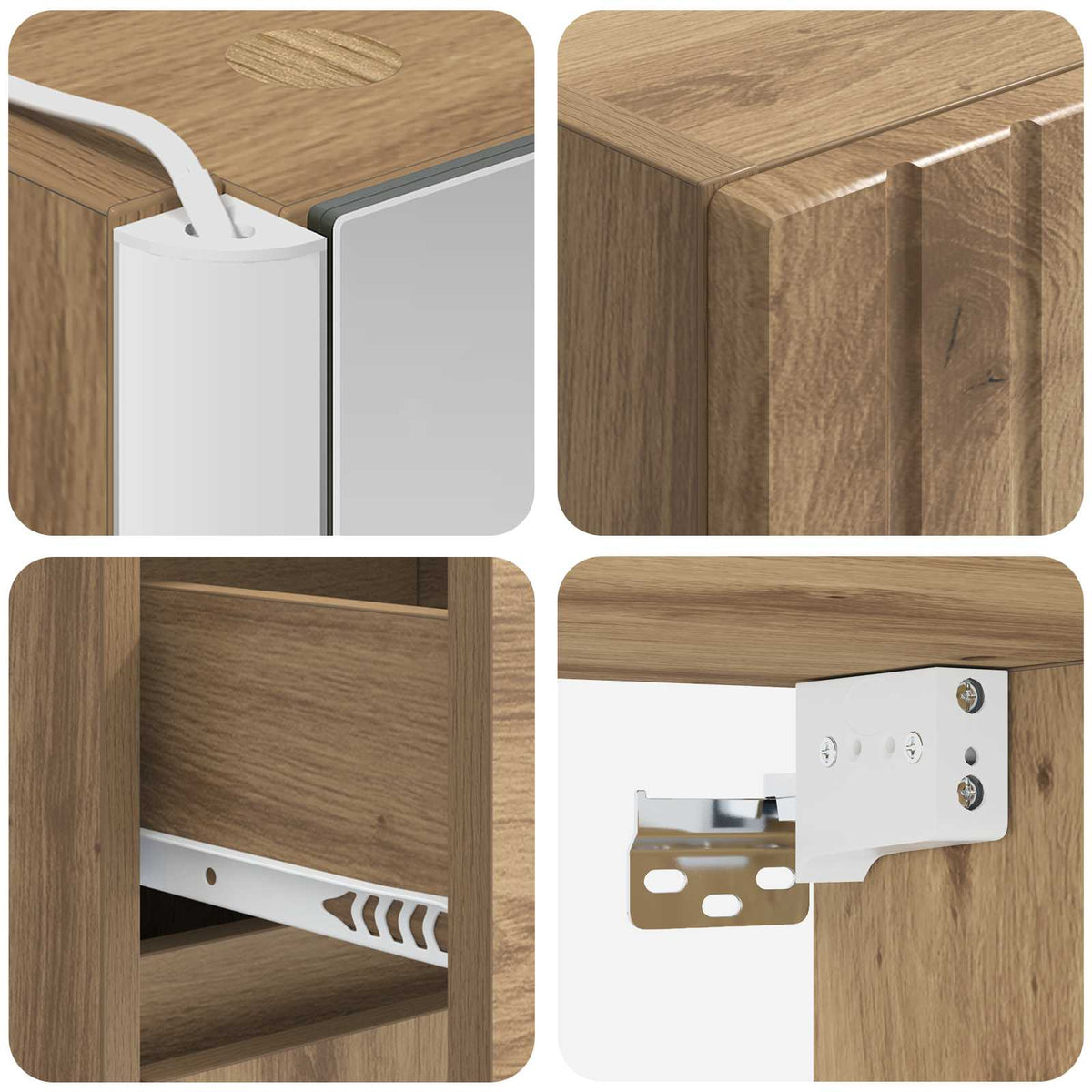 Bathroom Furniture Set 4 pcs Artisan Oak
