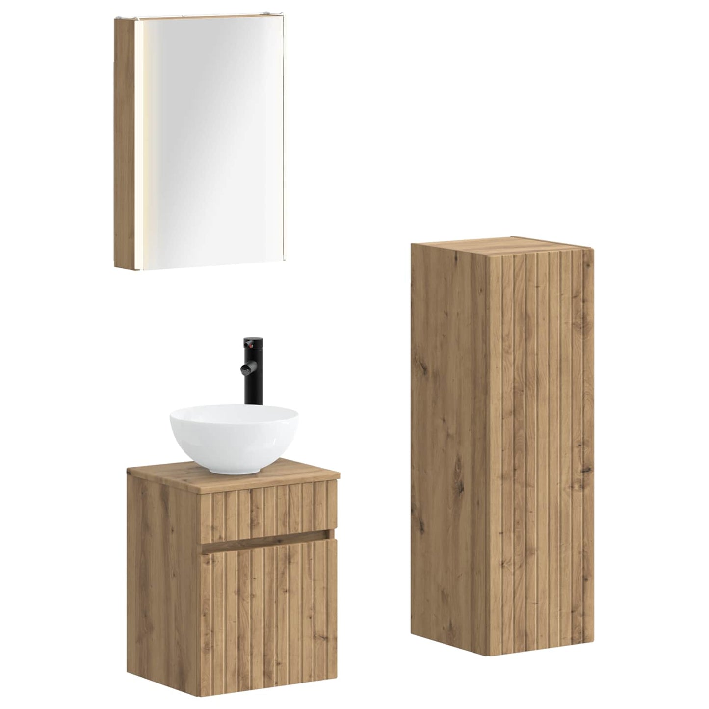 Bathroom Furniture Set 4 pcs Artisan Oak