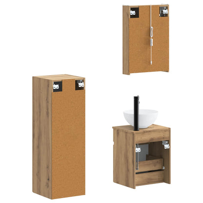 Bathroom Furniture Set 4 pcs Artisan Oak
