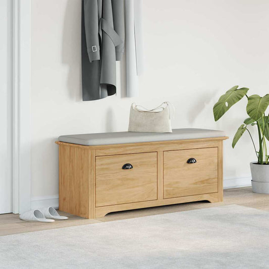 Hallway Bench BODO Honey Brown 114 x 40 x 50 cm Engineered Wood